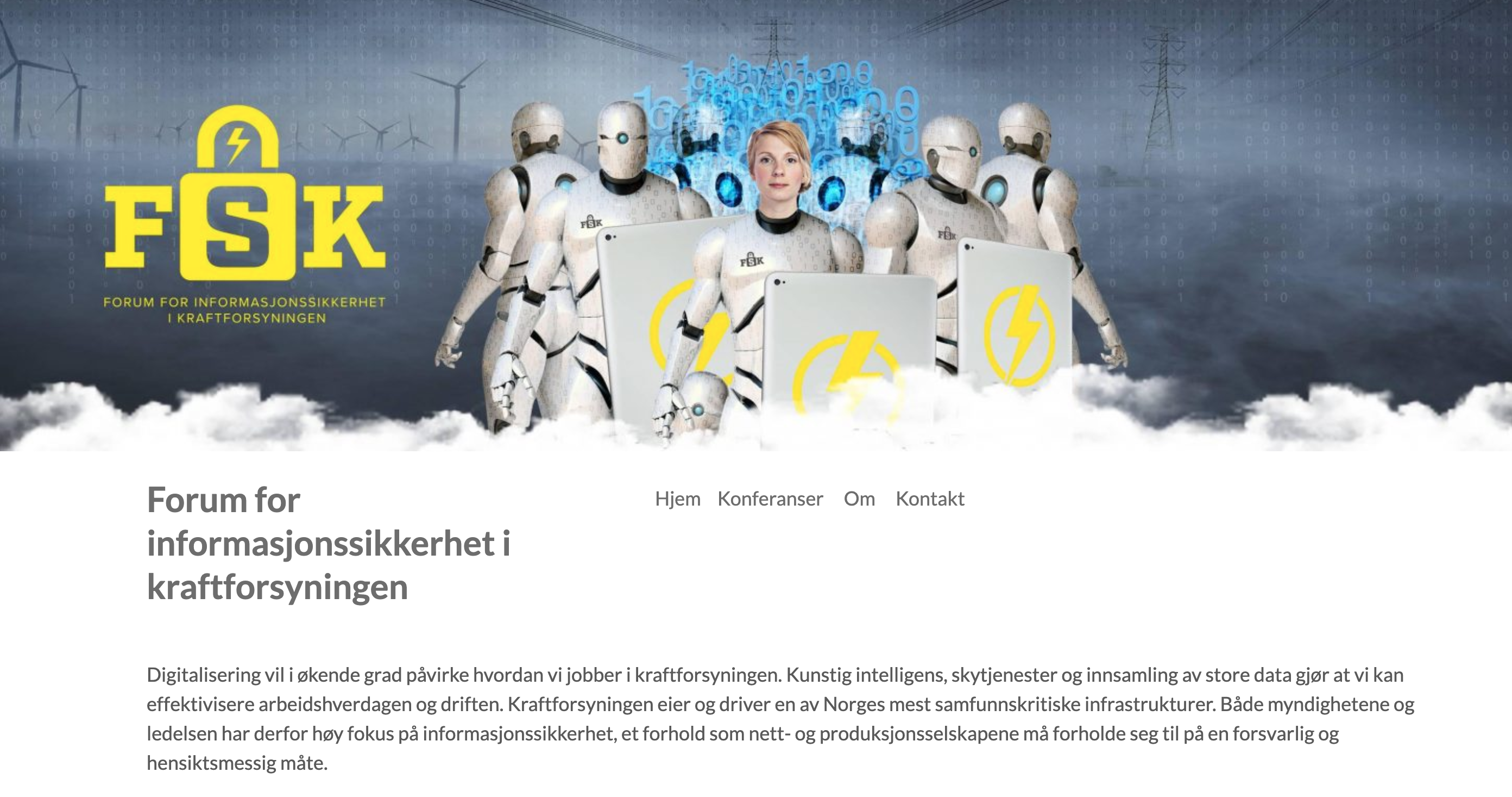 Skjermdumper fra Forum for informasjonssikkerhet i kraftforsyningen.